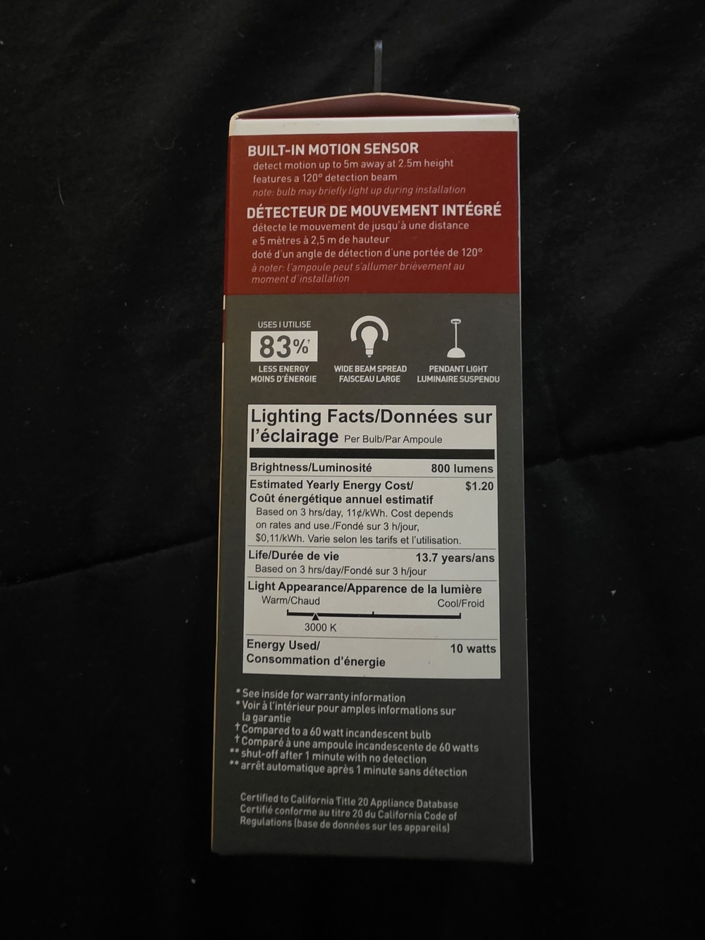 Globe Motion Sensor LED Bulb - Picture 2 of 3